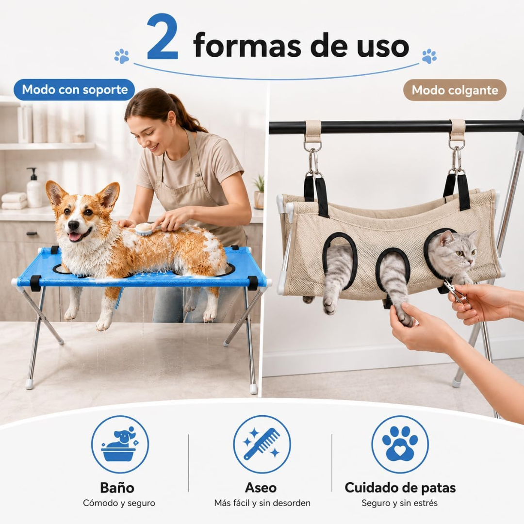 BañoFácil™  Hamaca de Baño y Cuidado para Perros