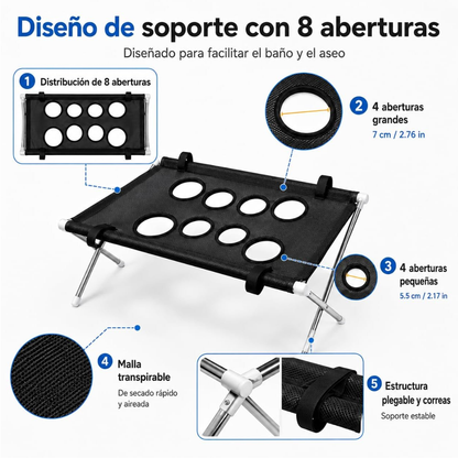 BañoFácil™  Hamaca de Baño y Cuidado para Perros